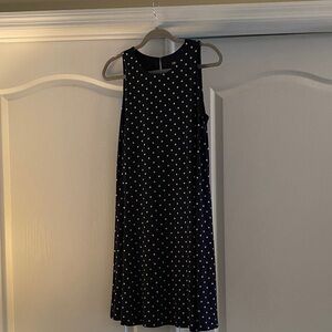 Anne Klein black with white Polka Dot Midi Dress